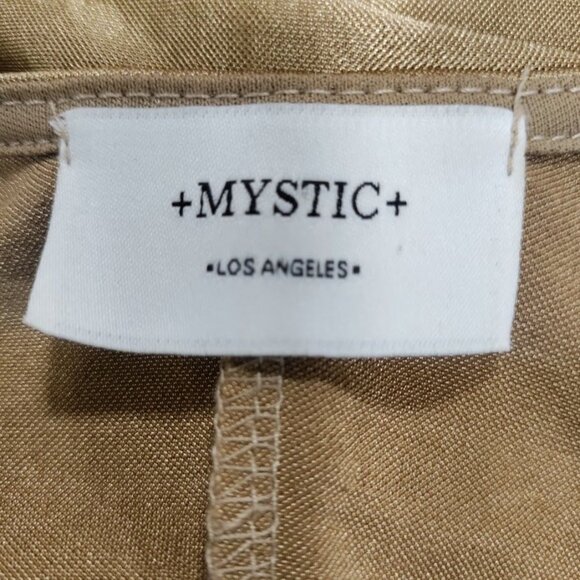 Mystic Los Angeles Sophisticated Glam Off-Shoulder Gold Bodycon Dress Small - Picture 5 of 8